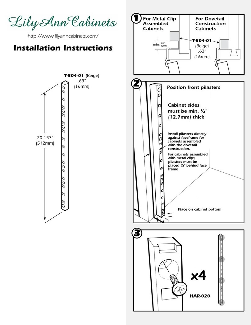 Lily Ann Cabinets T-504-01 installation instructions Lily Ann Cabinets T-504-01 installation instructions
