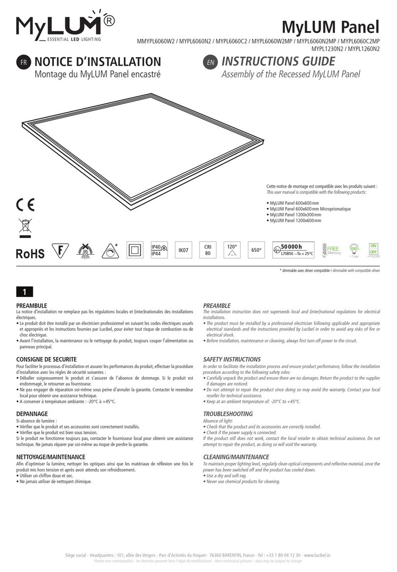 Lucibel MyLUM MMYPL6060W2 Instruction guide