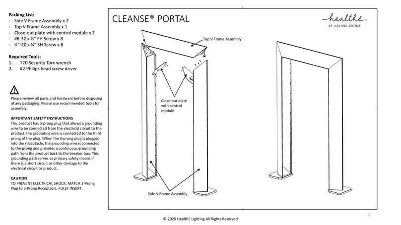 Lighting Science Healthe CLEANSE PORTAL installation instructions