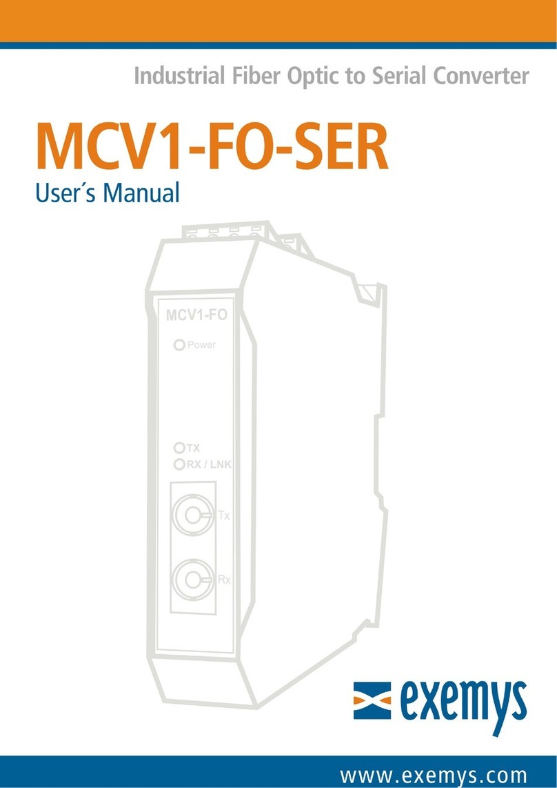 exemys MCV1-FO-SER User manual