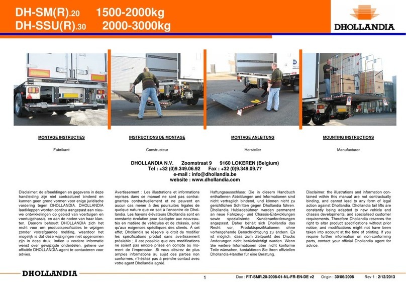 Dhollandia DH-SM(R).20 Mounting instructions