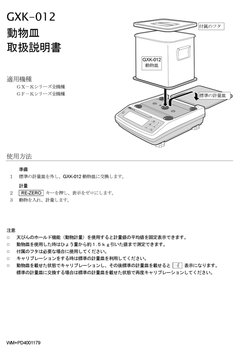 A&D GX-K Series User manual