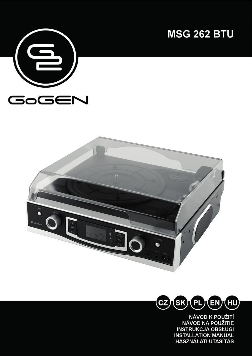 Gogen MSG 262 BTU installation manual
