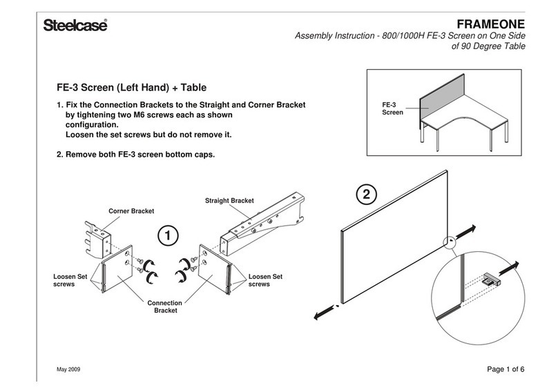 Steelcase FRAMEONE FE-3 Assembly instructions Steelcase FRAMEONE FE-3 Assembly instructions