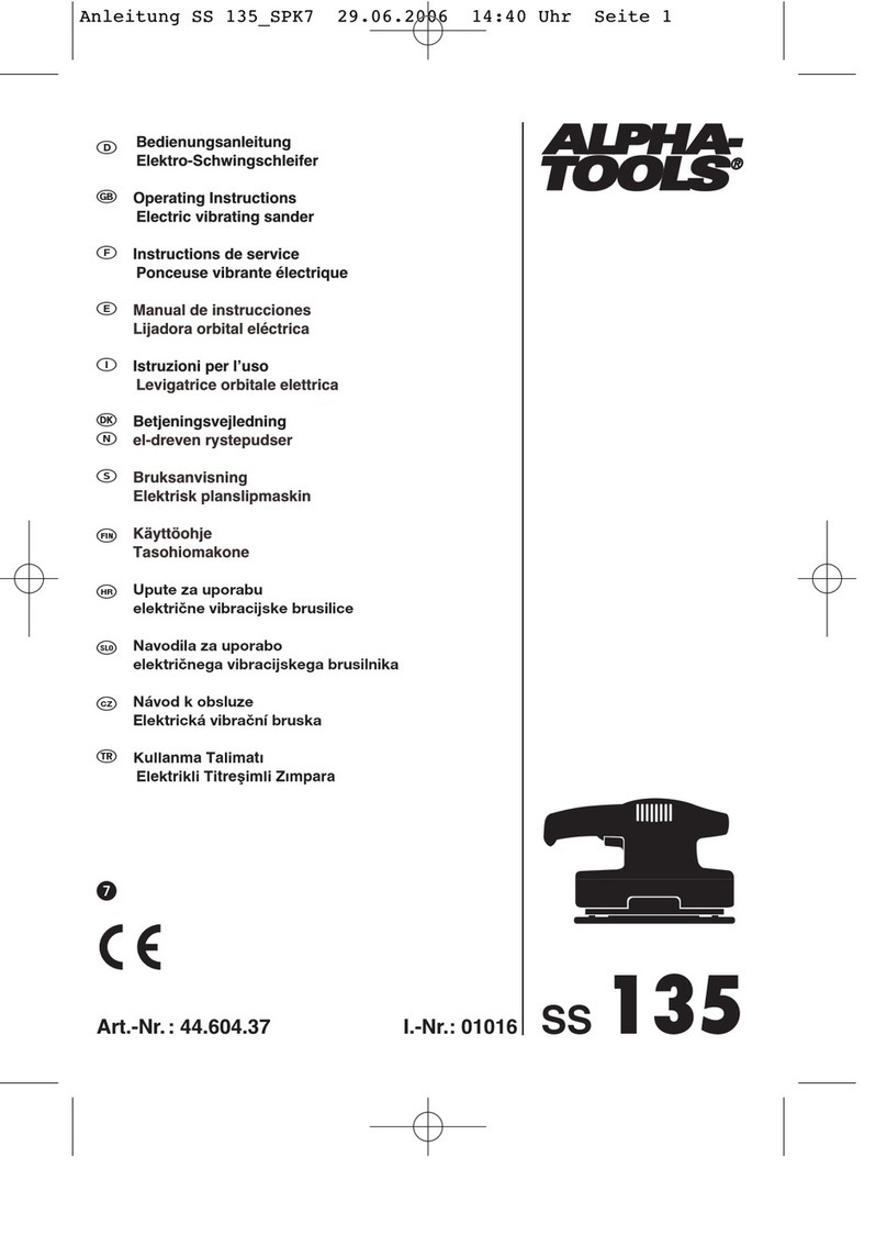 Alpha tools SS 135 operating instructions