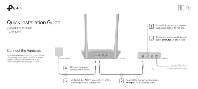 TP-Link TL-WR820N Quick installation guide