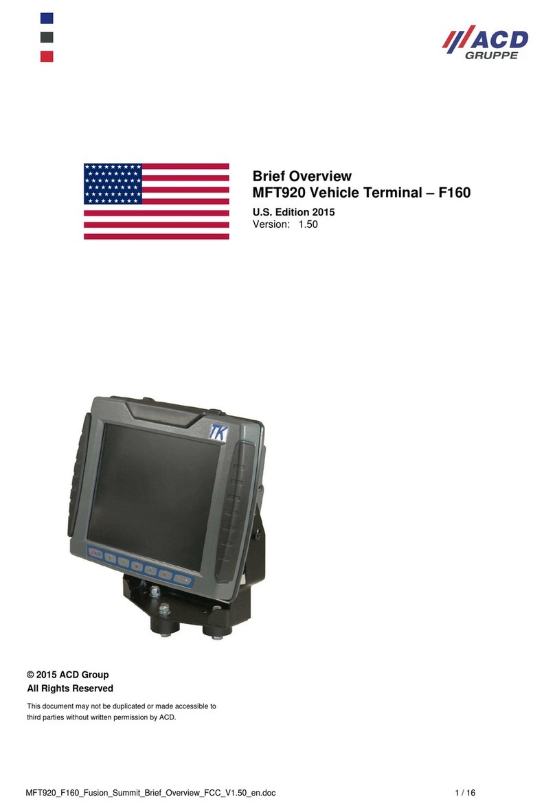 ACD GRUPPE MFT920 Reference guide