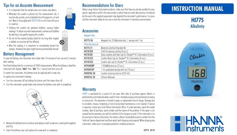 Hanna Instruments HI775 User manual