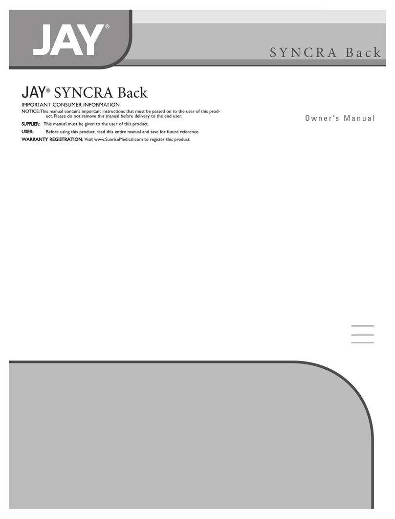 Sunrise Medical JAY SYNCRA Back owner's manual