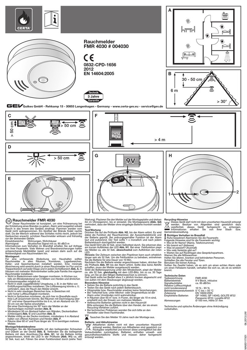Certa FMR 4030 quick guide