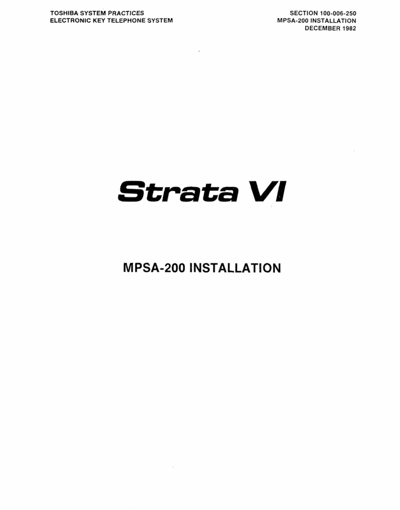 Toshiba Strata VI User manual