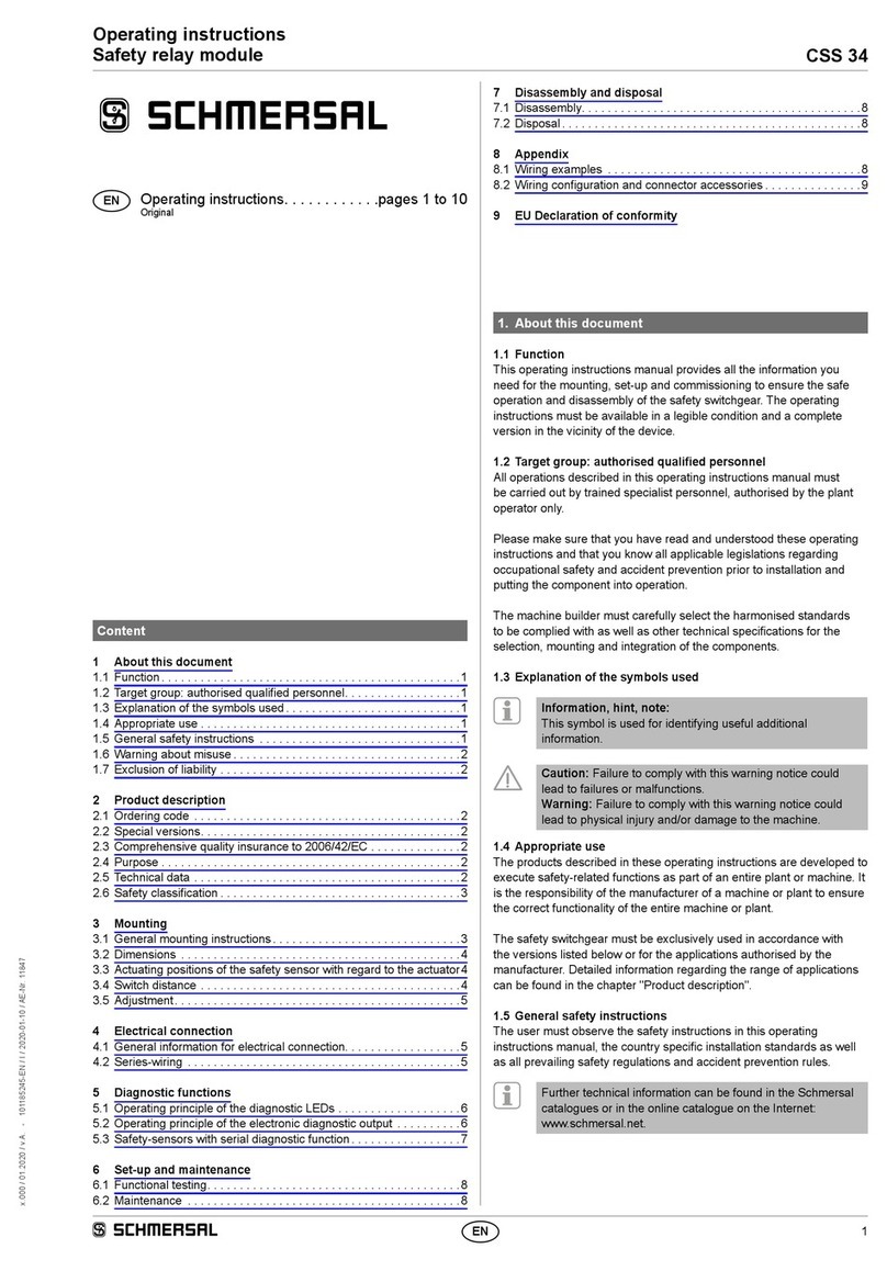 schmersal CSS 34 operating instructions