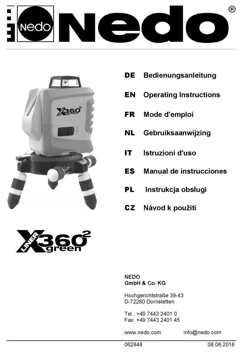 Nedo X-LINER 360 2 green operating instructions