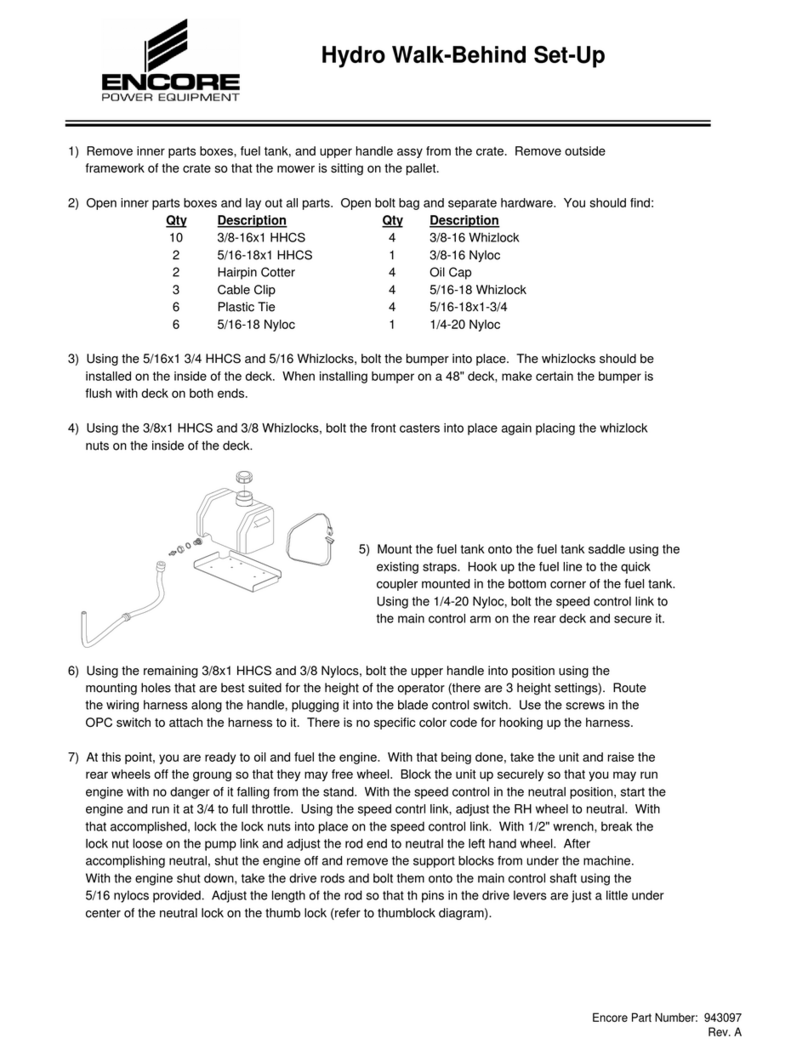 Encore Hydro Series Manual