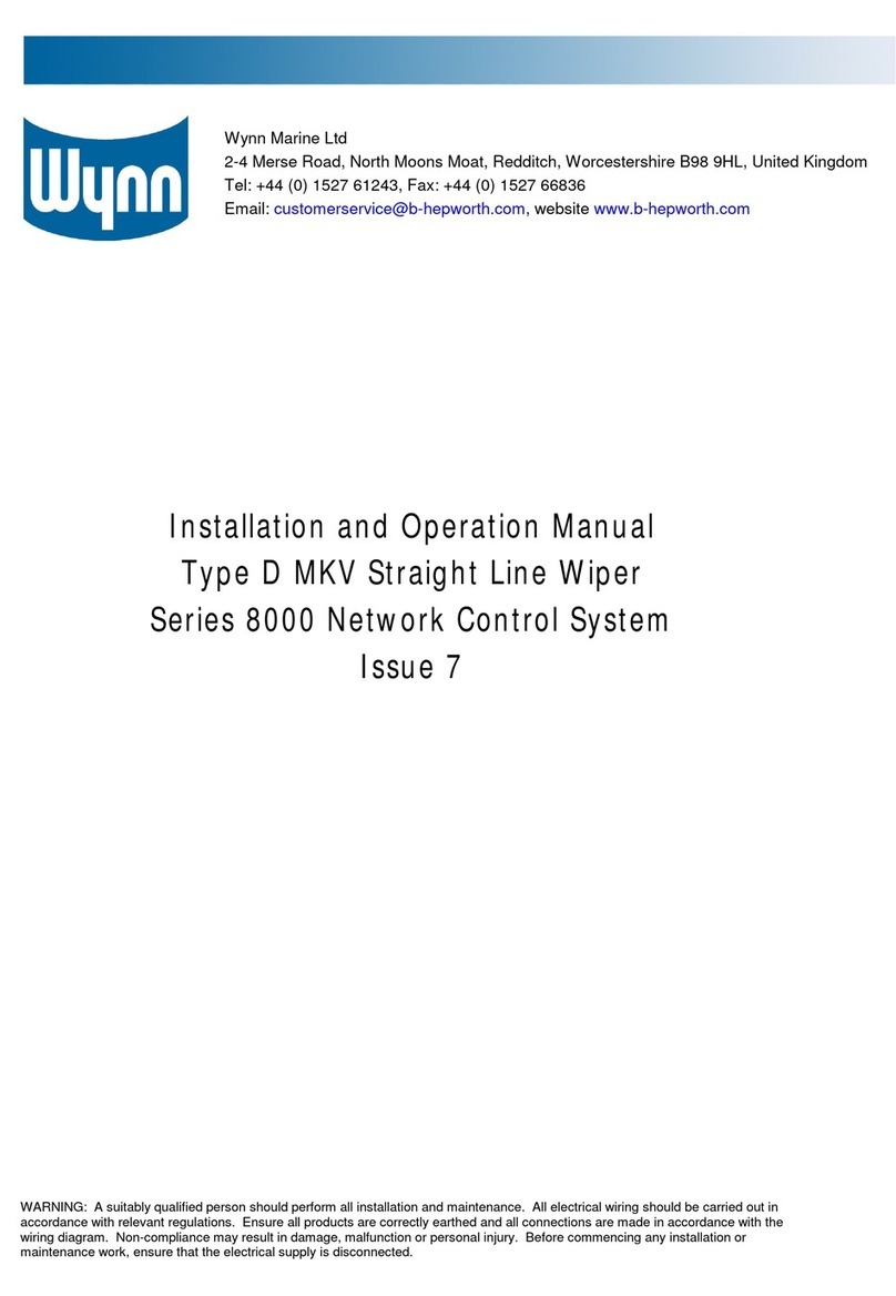 Wynn Marine 8000 Series Installation and operation manual