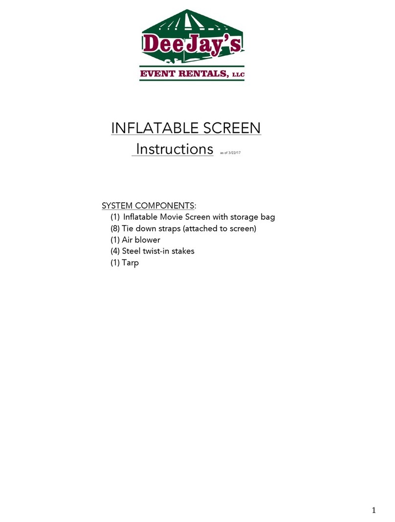 DeeJay's Event Rentals INFLATABLE SCREEN instructions