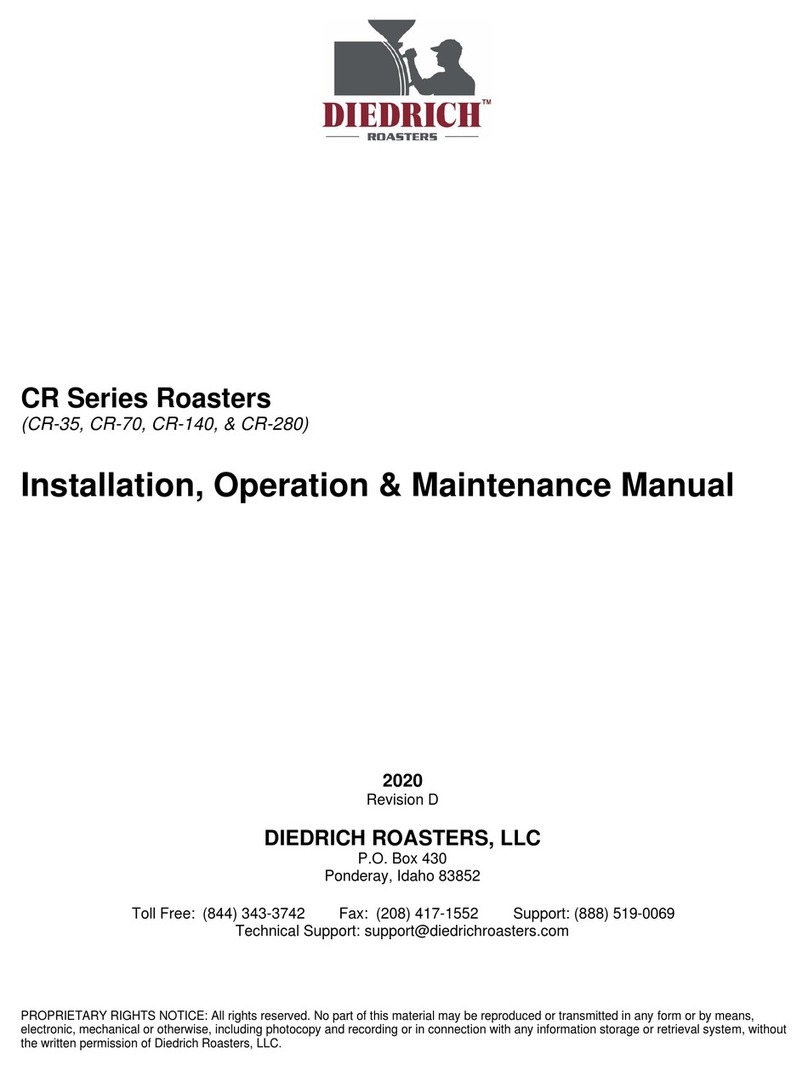 Diedrich Roasters CR Series Instruction manual