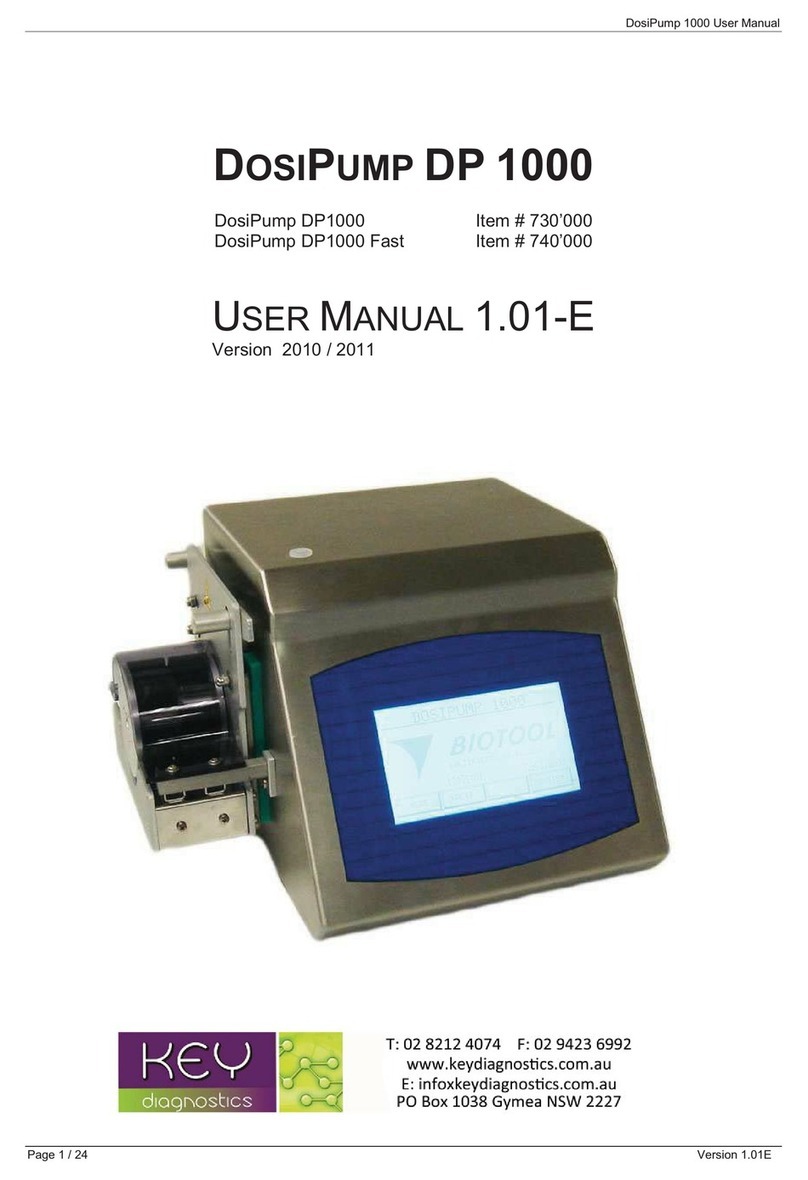 Key Diagnostics DOSIPUMP DP 1000 Series user manual