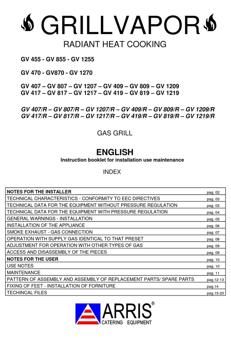 Grillvapor GV 455 Instruction booklet for Installation, Use, Maintenance