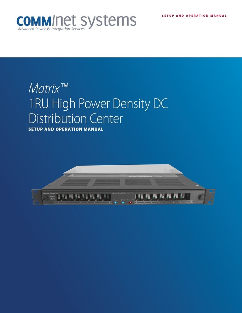 Comm Net Systems Matrix 016-131-10 Setup and operation manual
