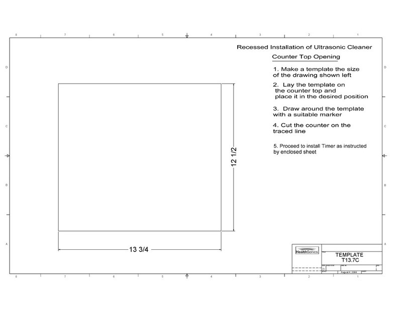 HealthSonics T13.7C Installation