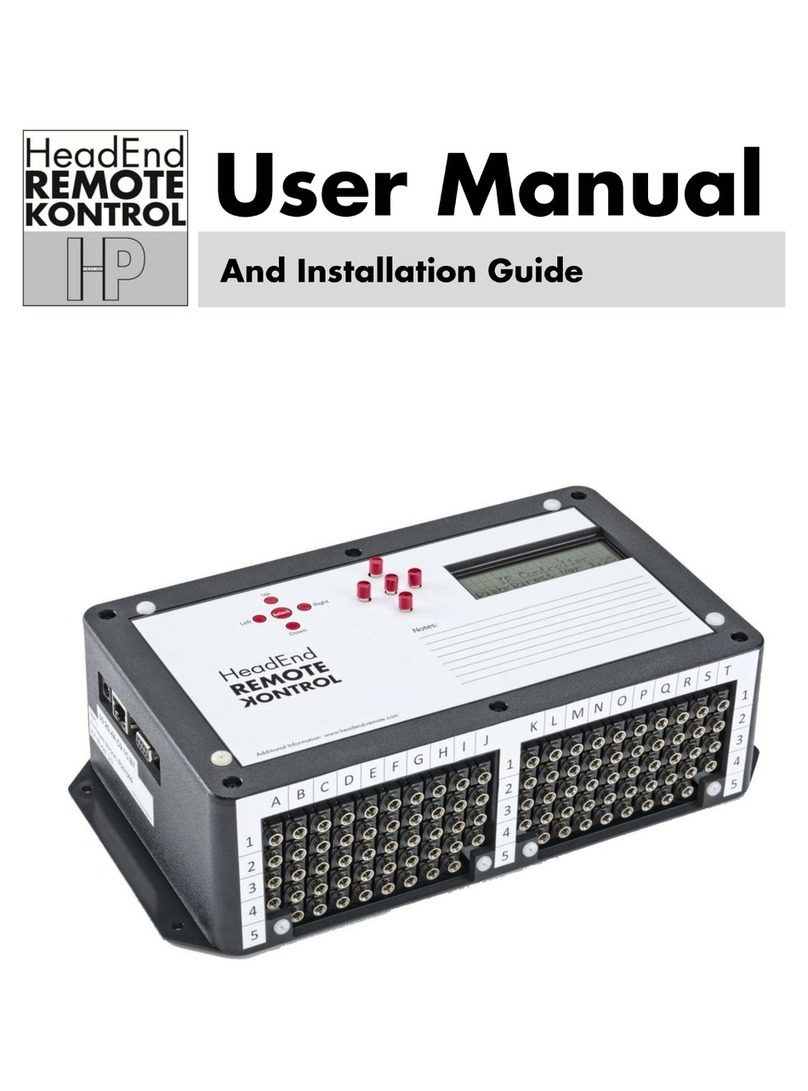 Headend Products Remote Kontrol User manual and installation guide