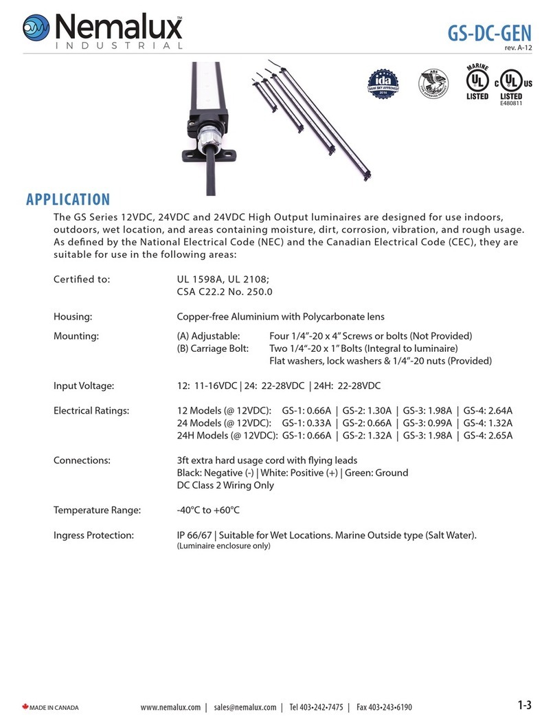Nemalux GS Series User manual