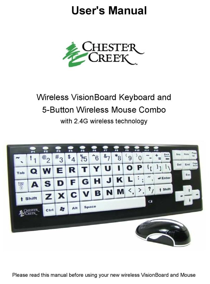 Chester Creek Wireless VisionBoard Keyboard user manual