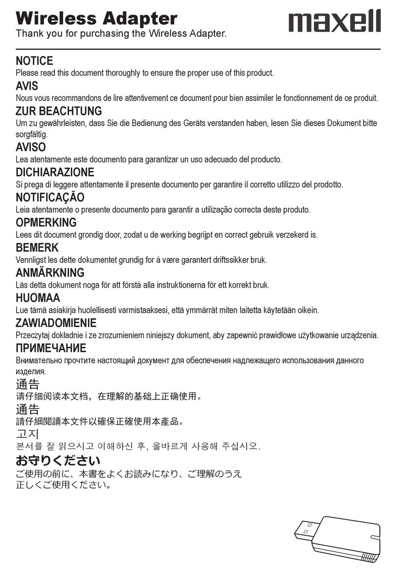 Maxell USBWL5G manual