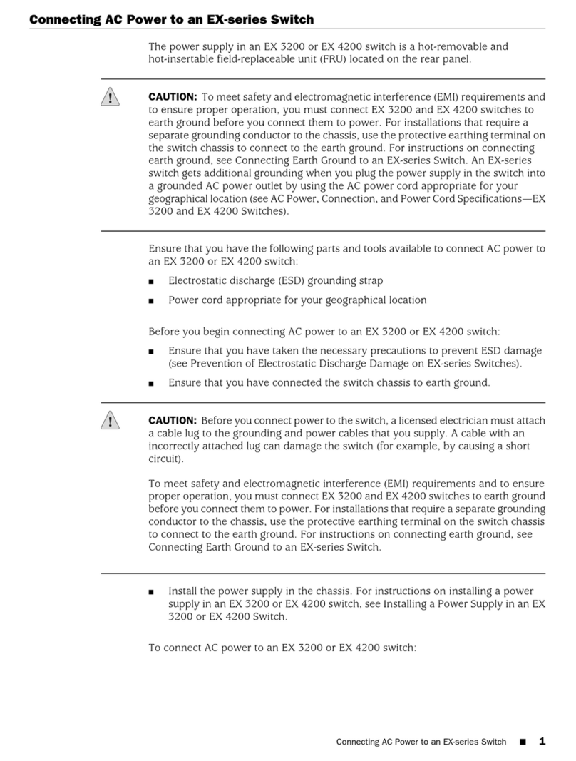 Juniper EX Series Quick start guide Juniper EX Series Quick start guide