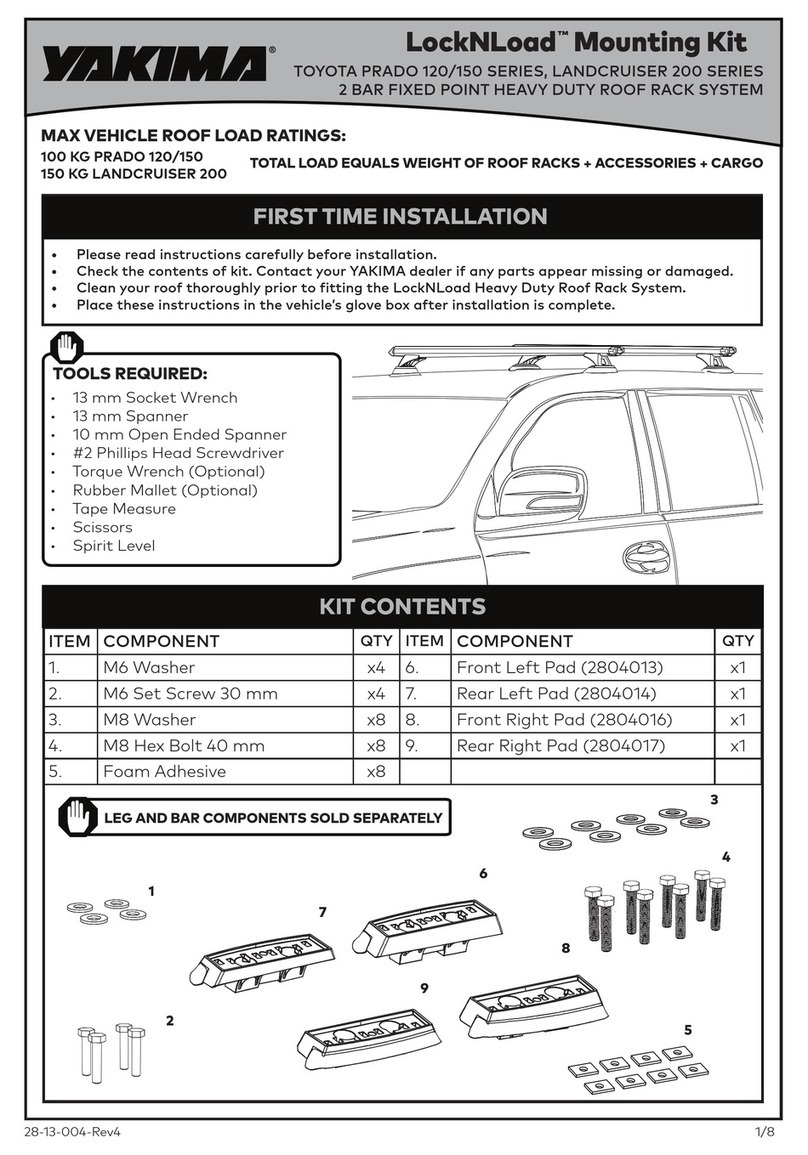 Yakima LockNLoad 8000312 manual