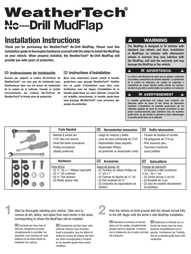 WeatherTech MF110 installation instructions