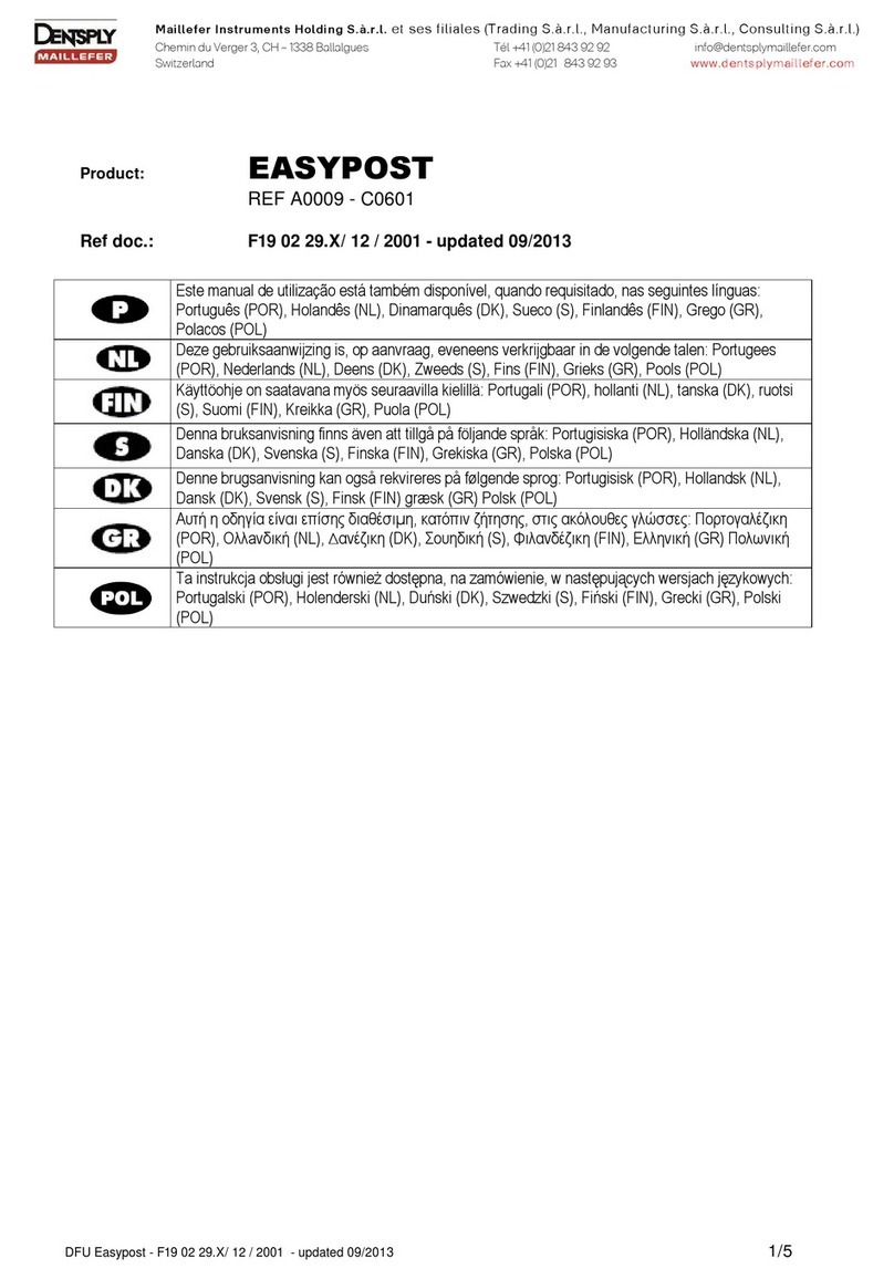 Dentsply Maillefer EASYPOST A0009 Directions for use