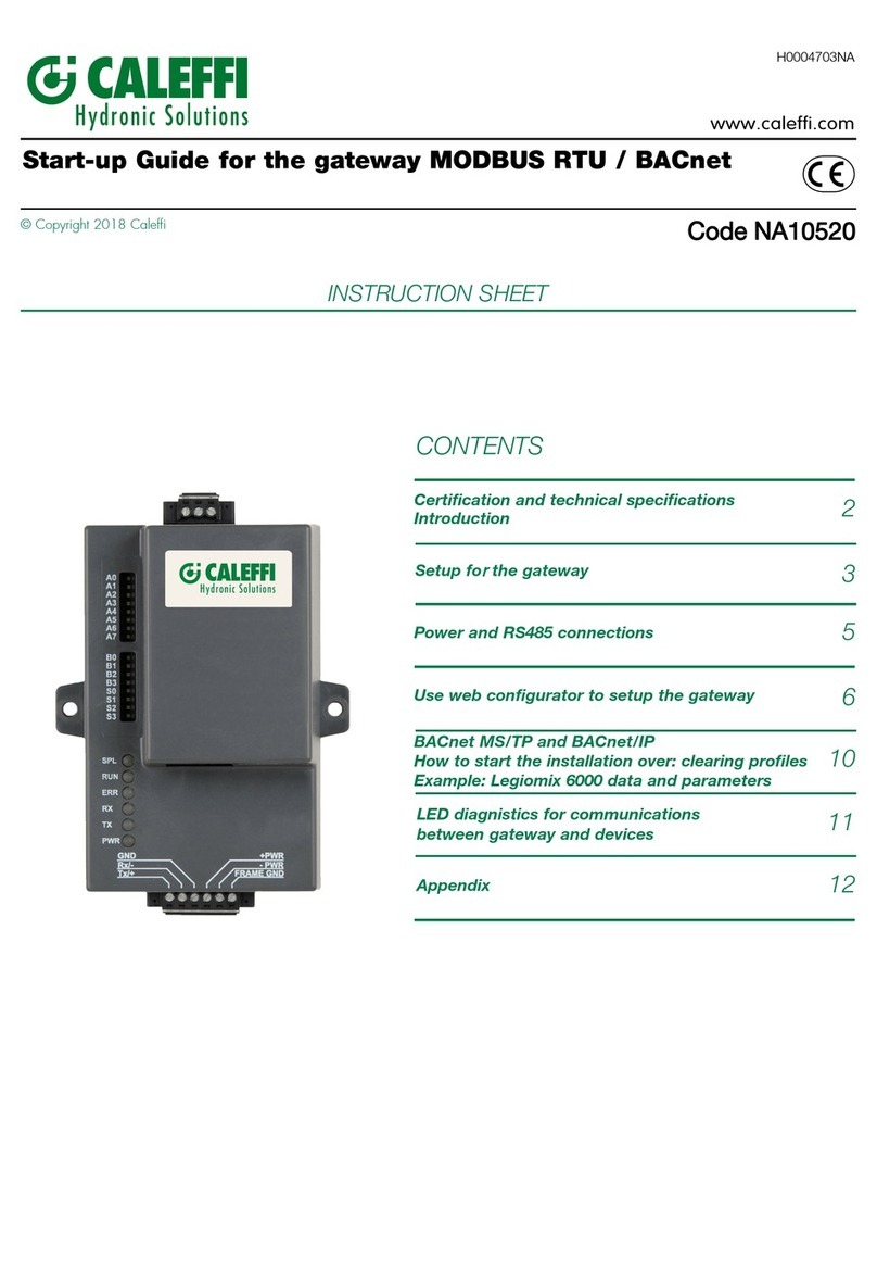 CALEFFI FPC-N34-1618 instruction sheet