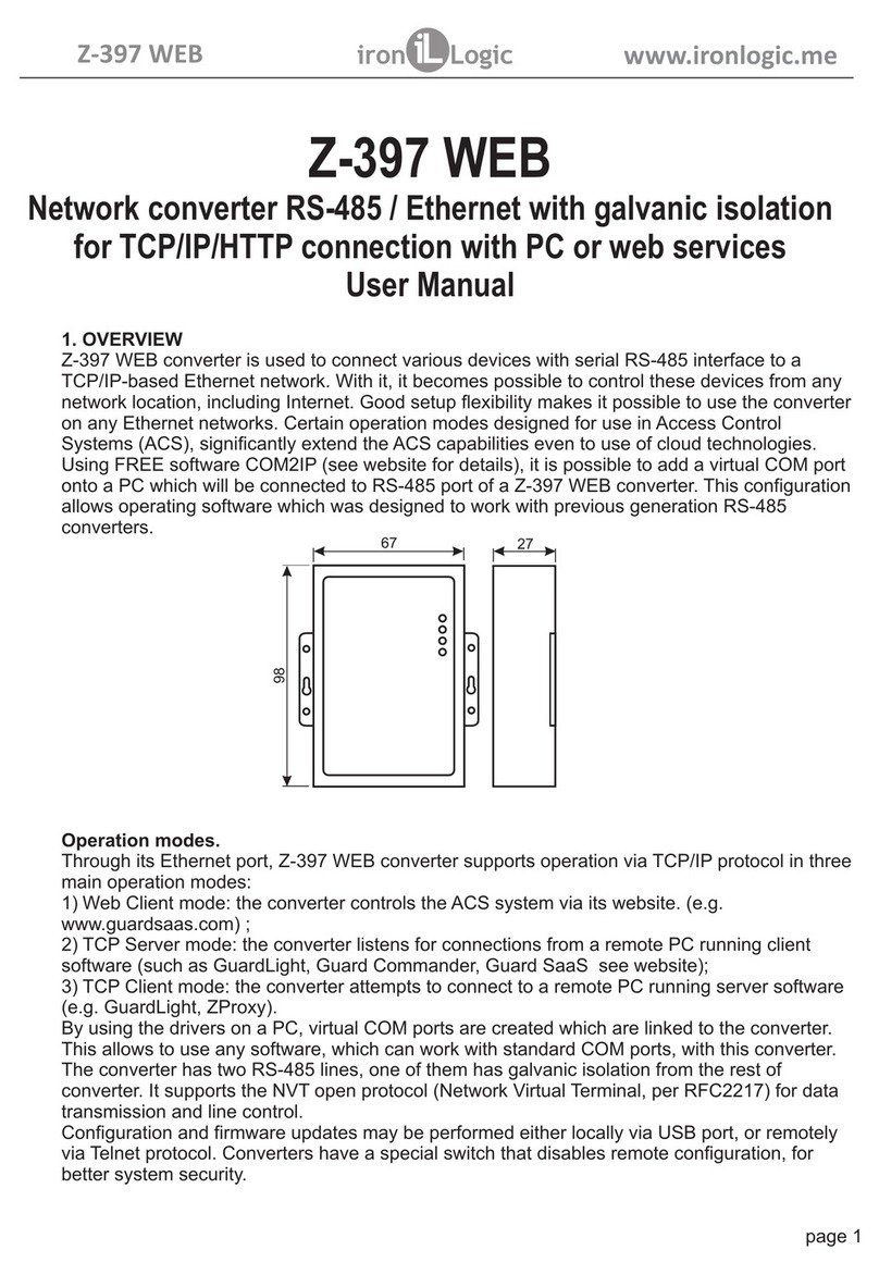 Iron logic Z-397 WEB user manual
