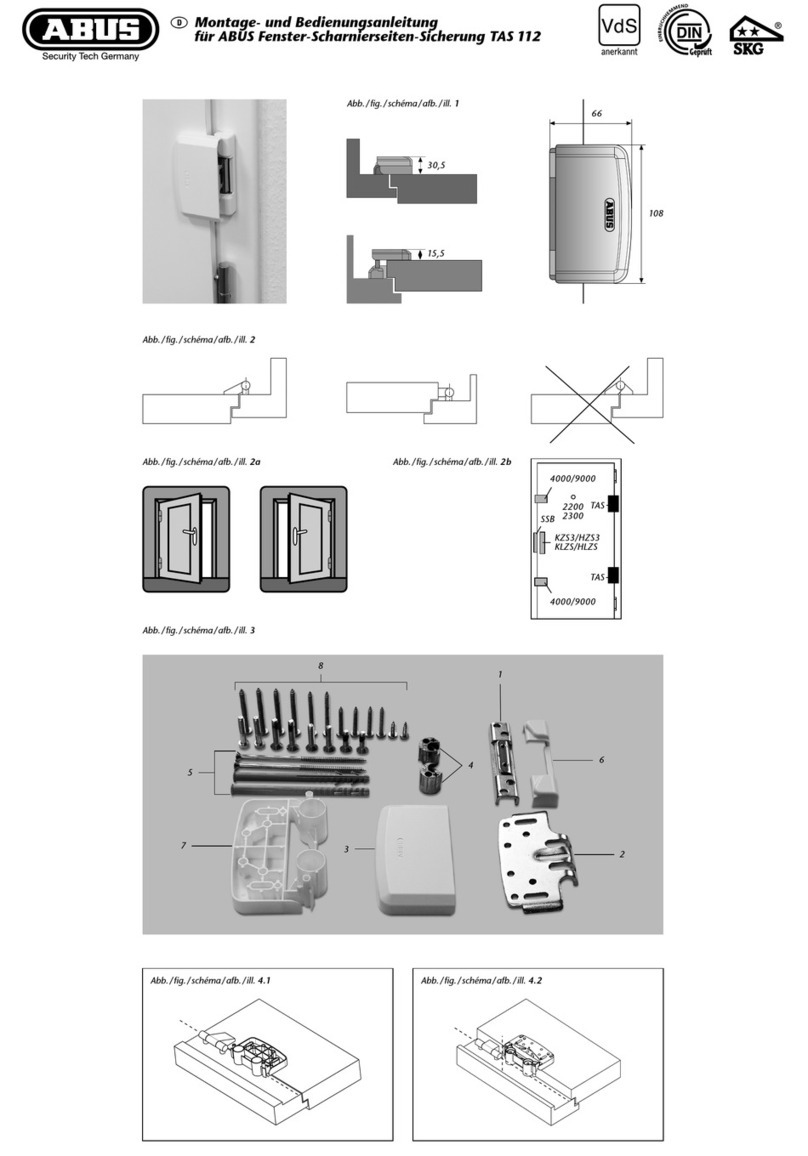Abus TAS 112 Installation and operating instructions