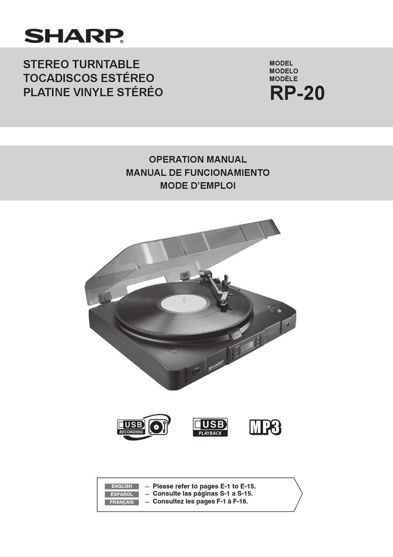 Sharp RP-20 User manual