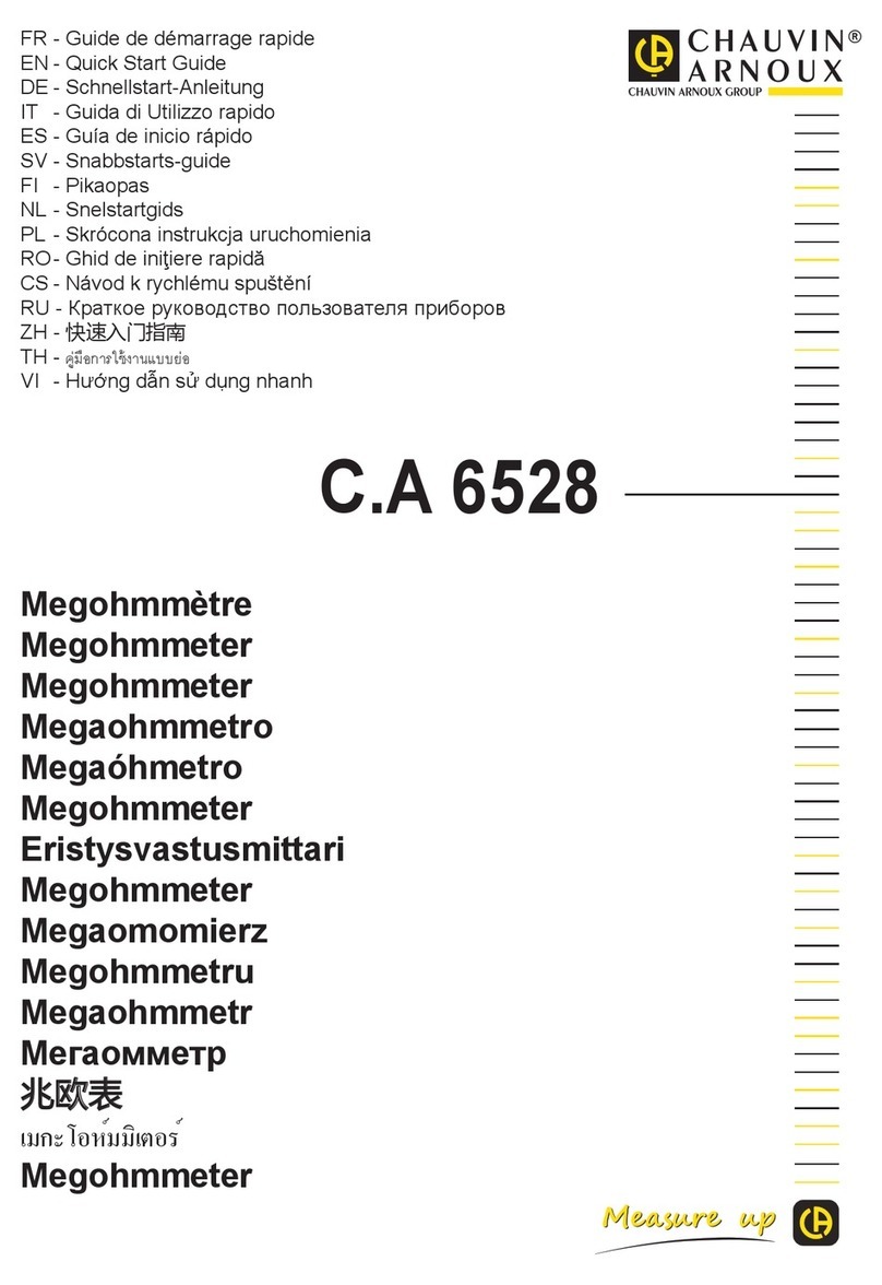 Chauvin Arnoux C.A 6528 quick start guide