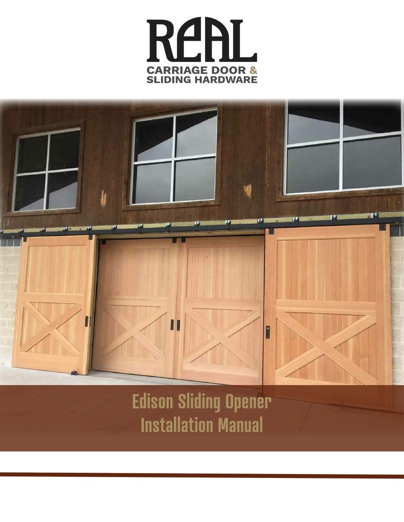Real Carriage Door & Sliding Hardware Edison Sliding Opener User manual