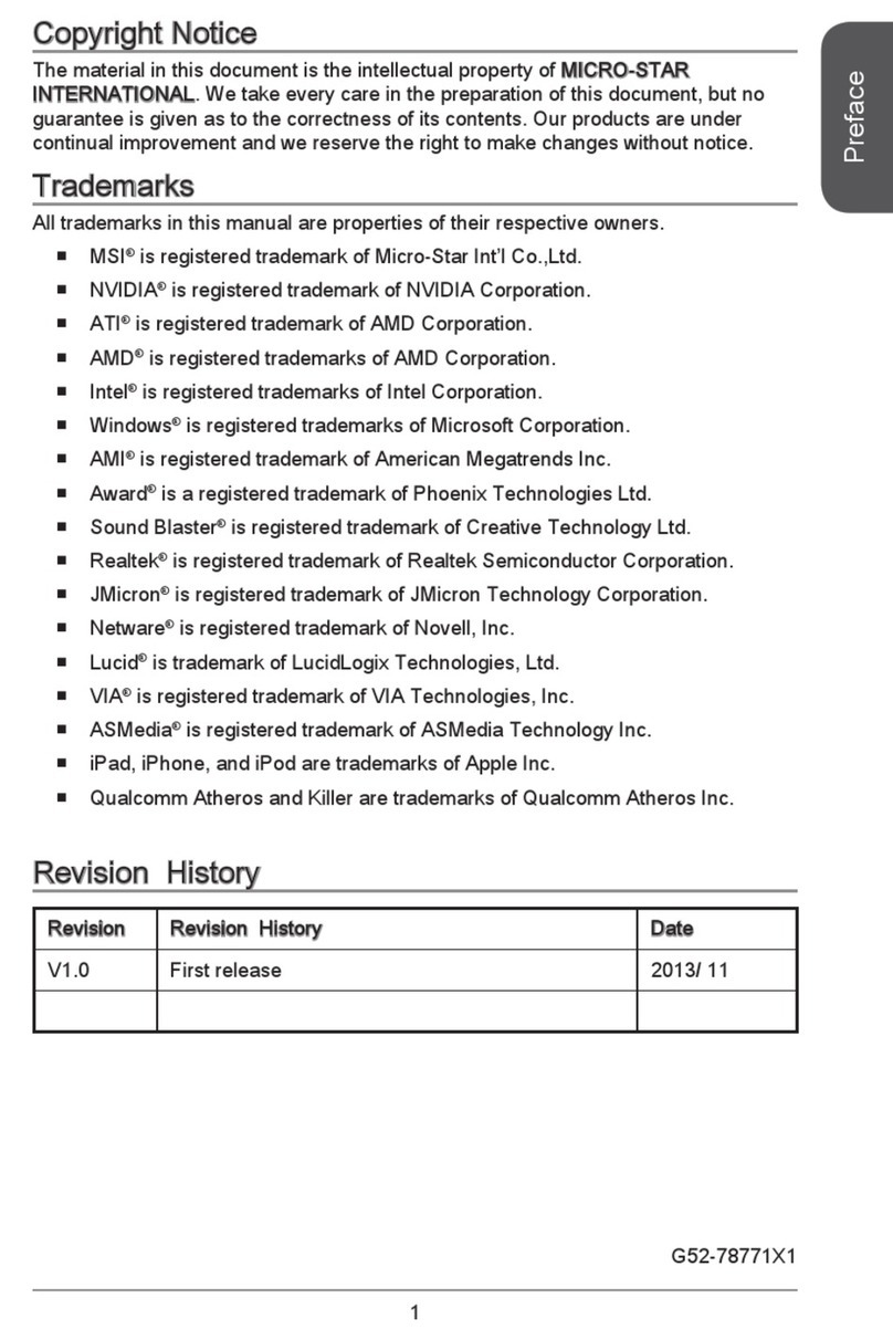 MSI J1750I Series User manual