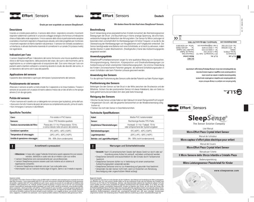 Sleep Sense Micro-Effort Piezo Crystal Infant Sensor user manual Sleep Sense Micro-Effort Piezo Crystal Infant Sensor user manual