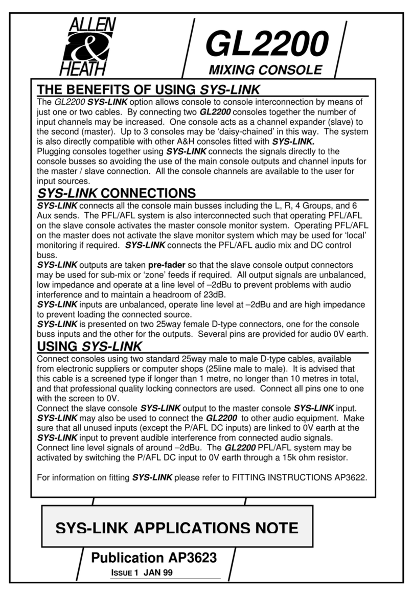 ALLEN & HEATH GL 2200 Installation and operating instructions