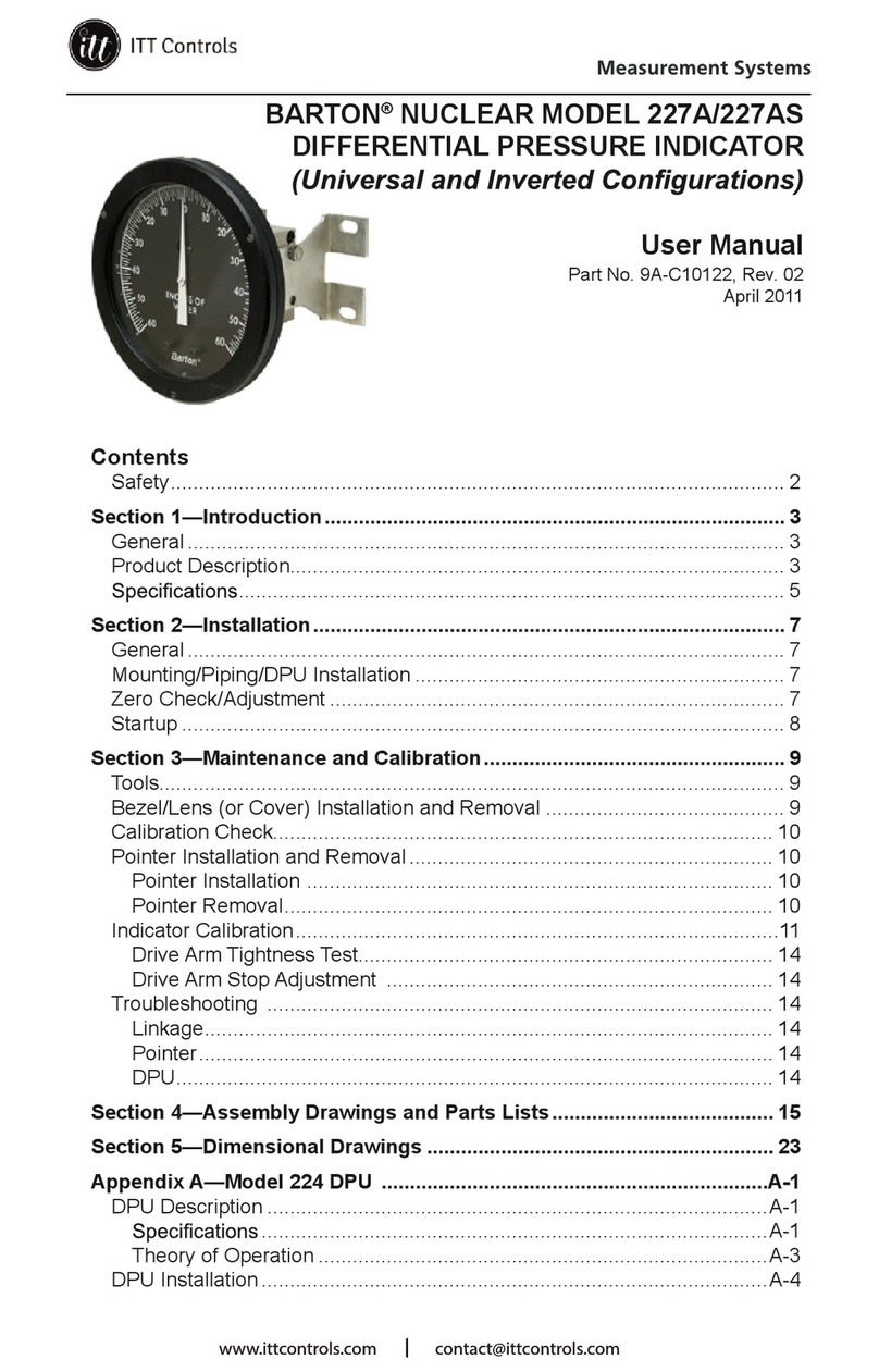 ITT Controls Barton Nuclear 227A user manual