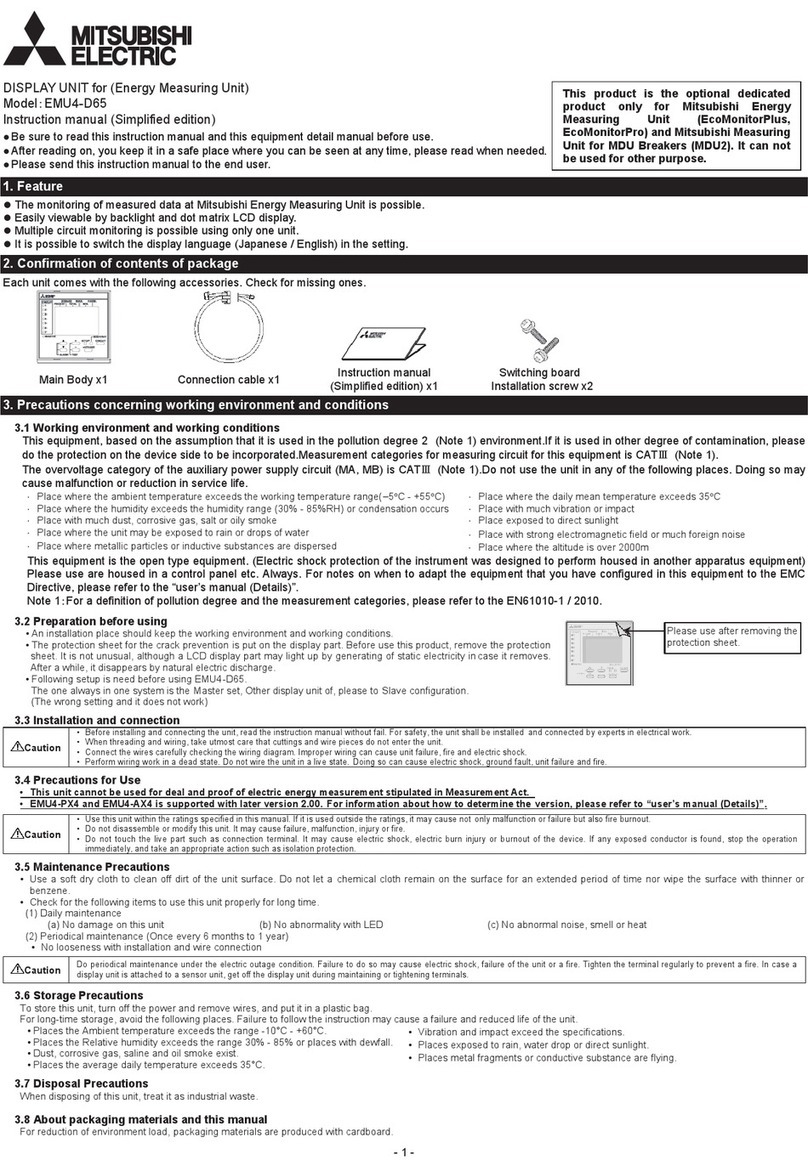 Mitsubishi Electric EMU4-D65 User manual