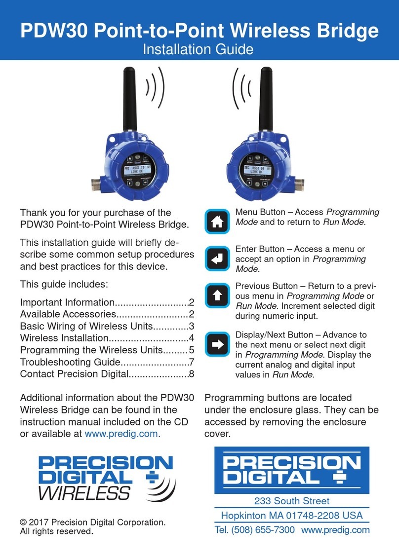 Precision Digital Corporation PDW30 installation guide Precision Digital Corporation PDW30 installation guide