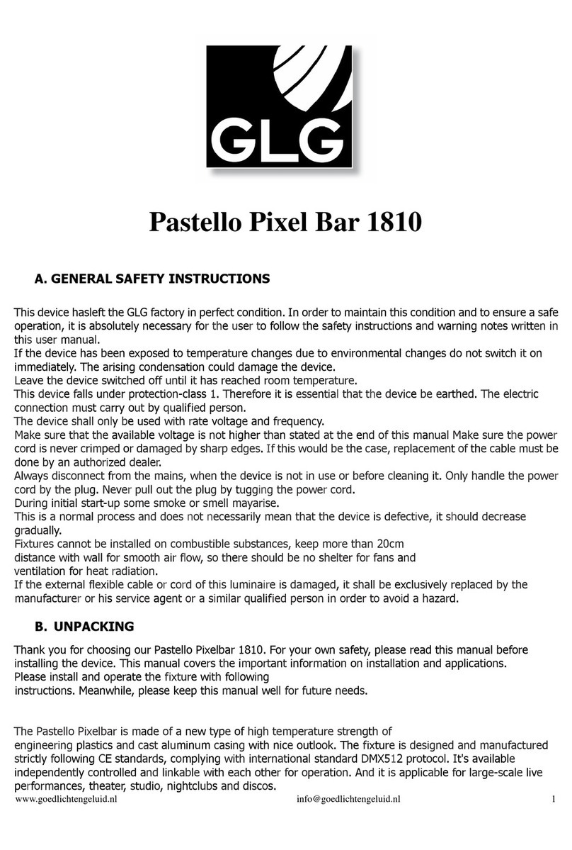 GLG Pastello Pixel Bar 1810 manual