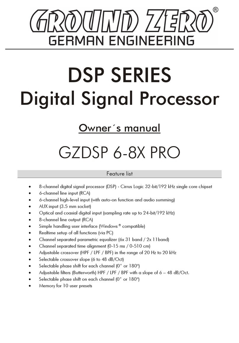 Ground Zero DSP Series User manual