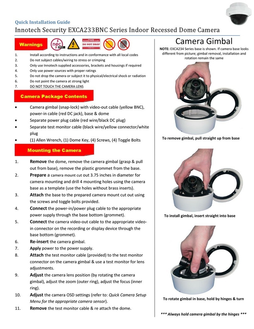 Innotech EXCA233BNC Series Quick installation guide
