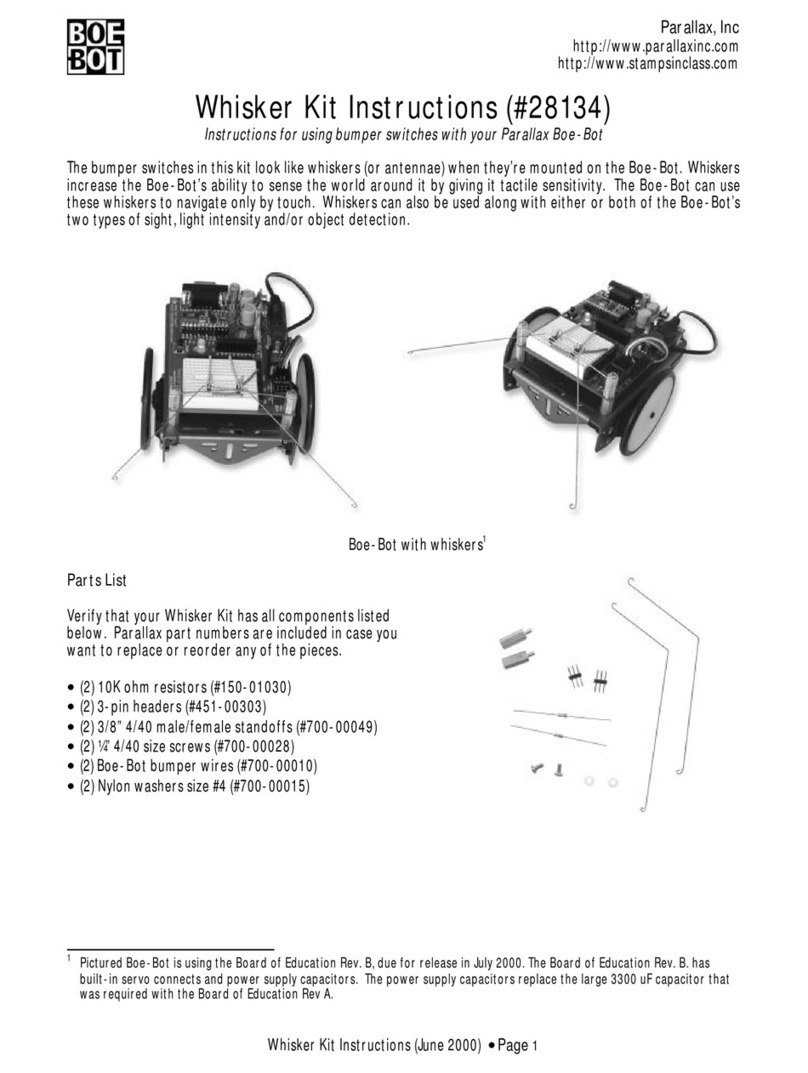 Parallax Boe-Bot Whisker Kit User manual