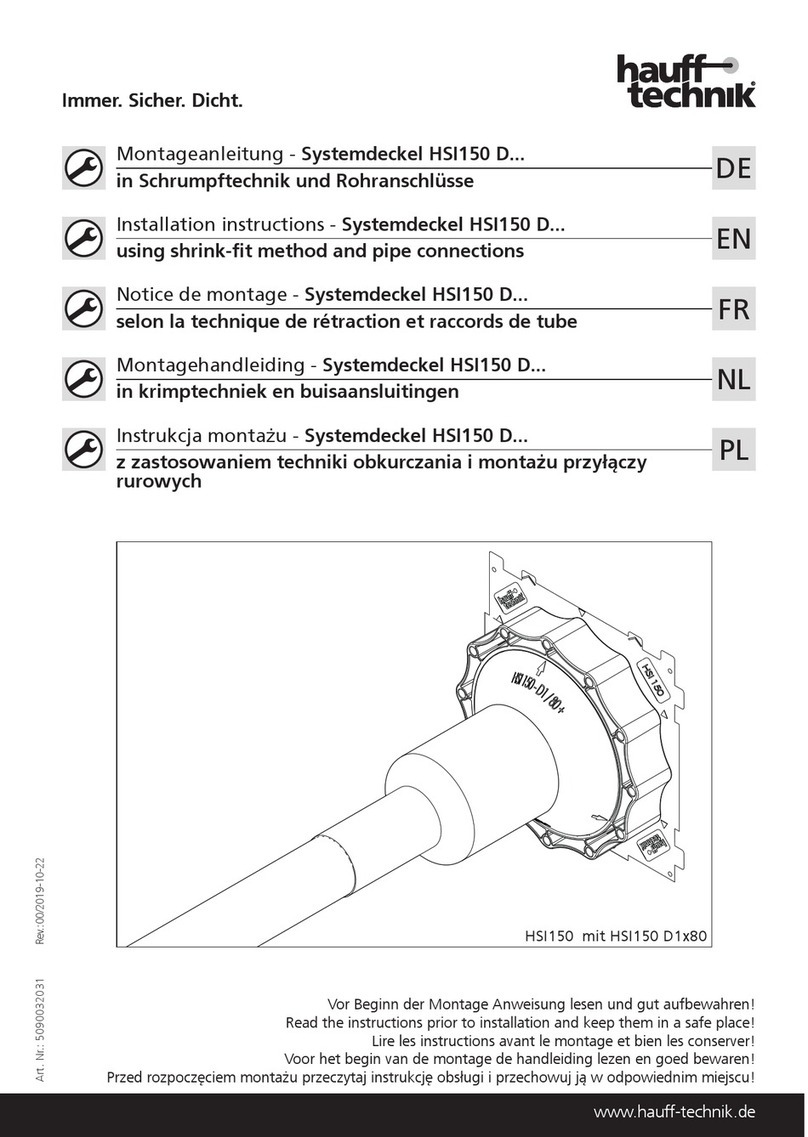 Haufftechnik Systemdeckel HSI150 D Series installation instructions Haufftechnik Systemdeckel HSI150 D Series installation instructions